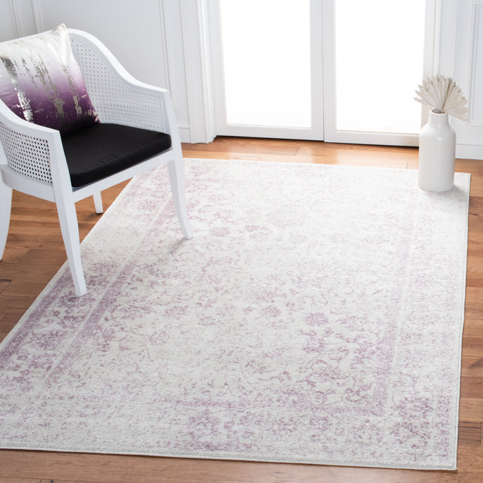 Bungalow Rose Wicken Performance Ivory/Lavender Rug & Reviews Wayfair